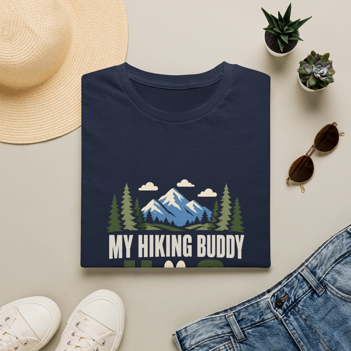 My Hiking Buddy Has Paws T-Shirt
