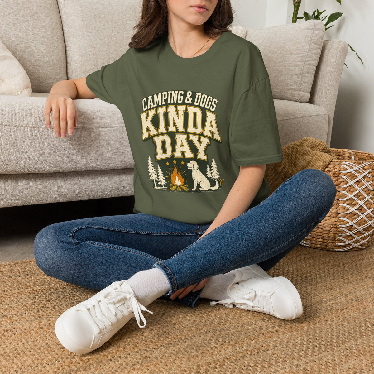 Kinda day with dogs and campfire T-Shirt