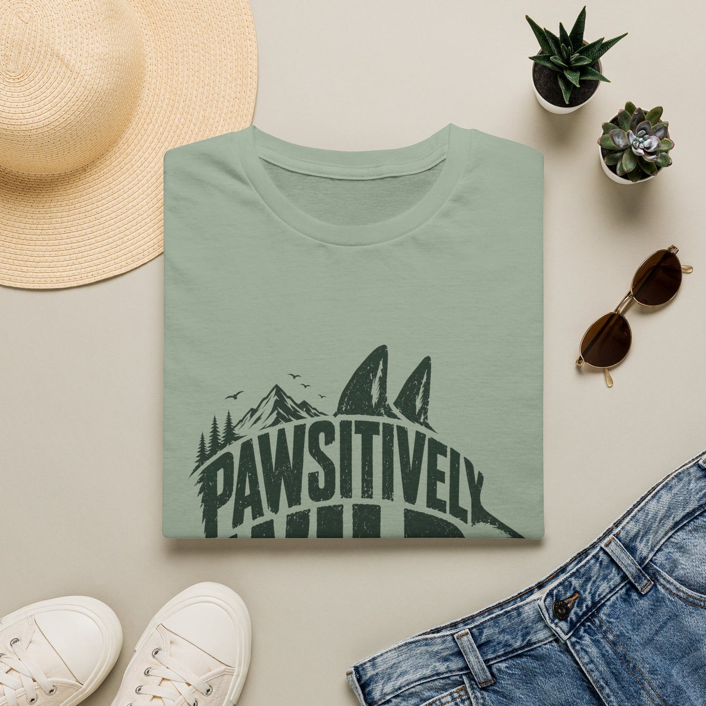 Positively Wild Wolf Logo T-Shirt