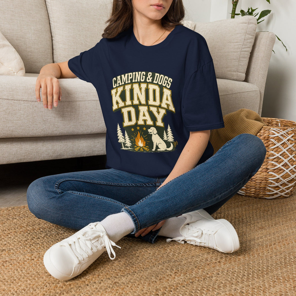 Kinda day with dogs and campfire T-Shirt