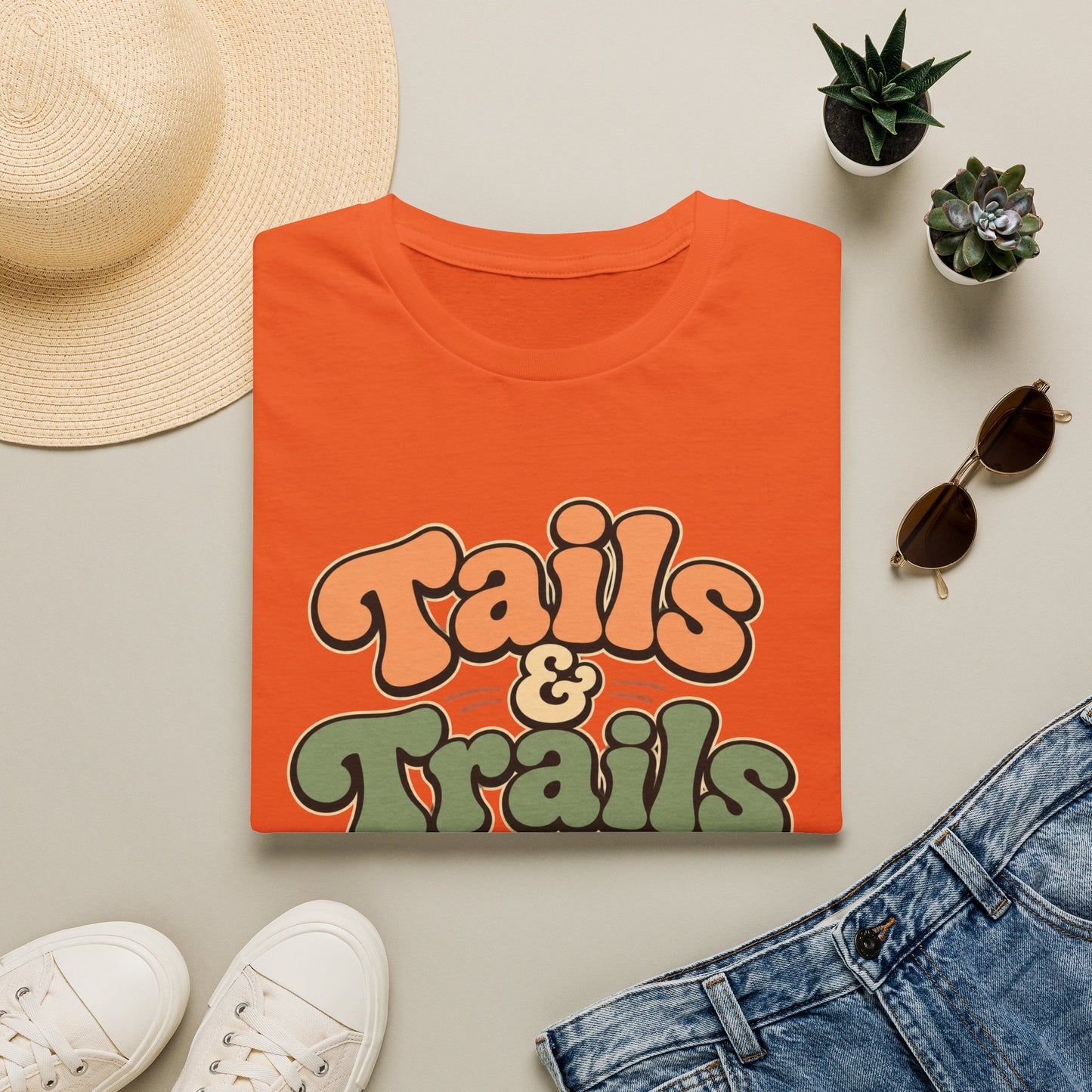 Tails & trails kinda day paw T-Shirt