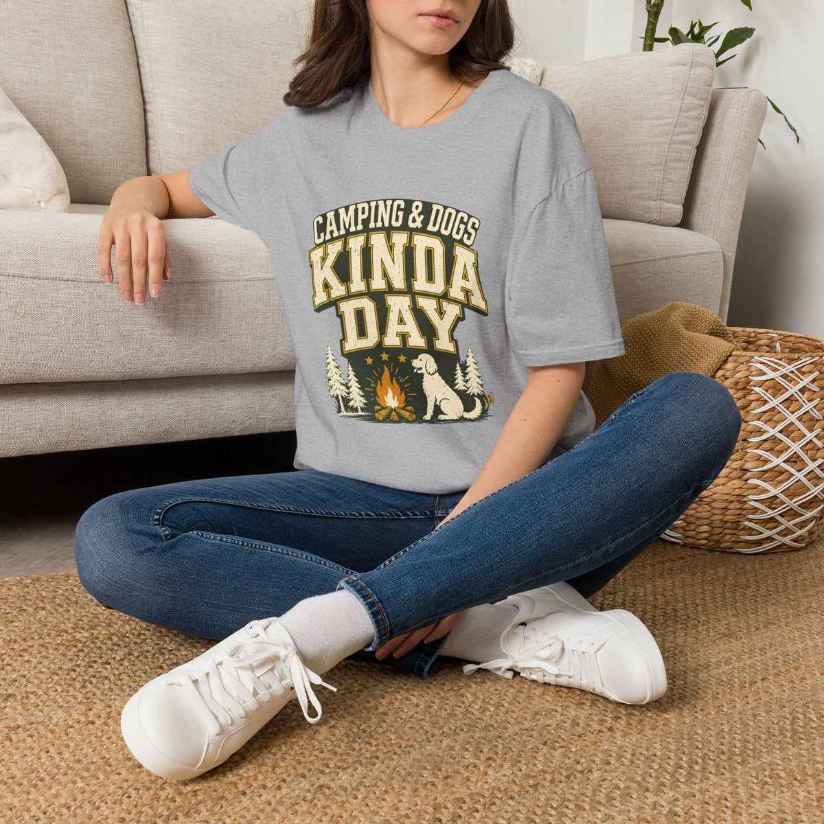 Kinda day with dogs and campfire T-Shirt