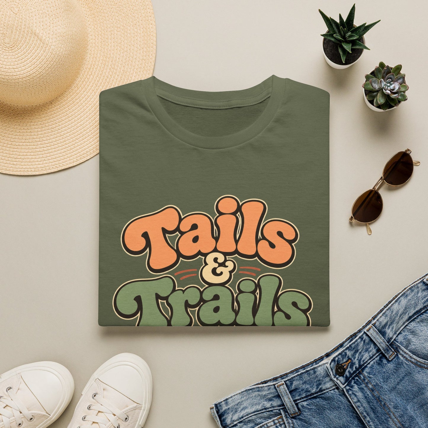 Tails & trails kinda day paw T-Shirt
