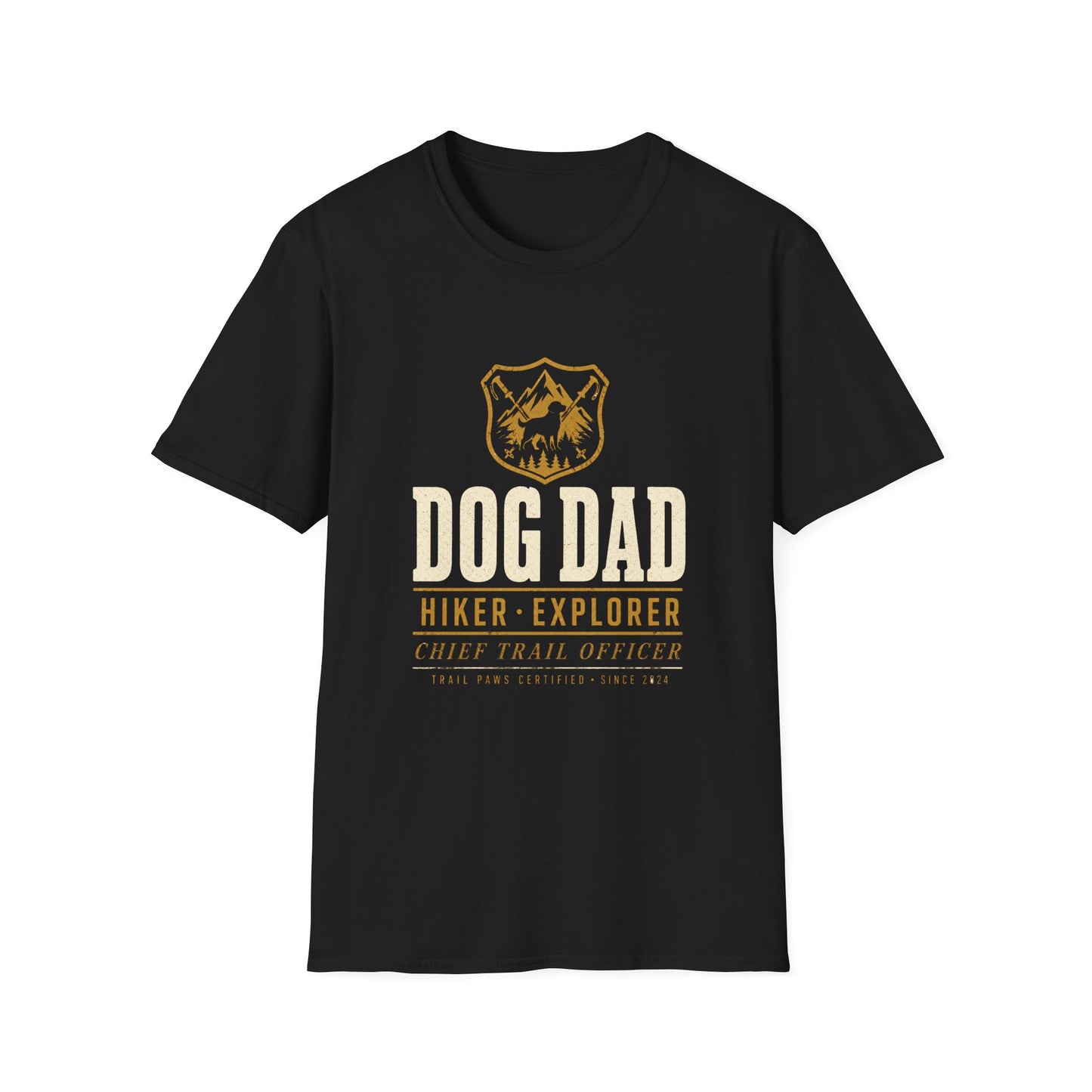 Dog Dad Hiking Badge T-Shirt