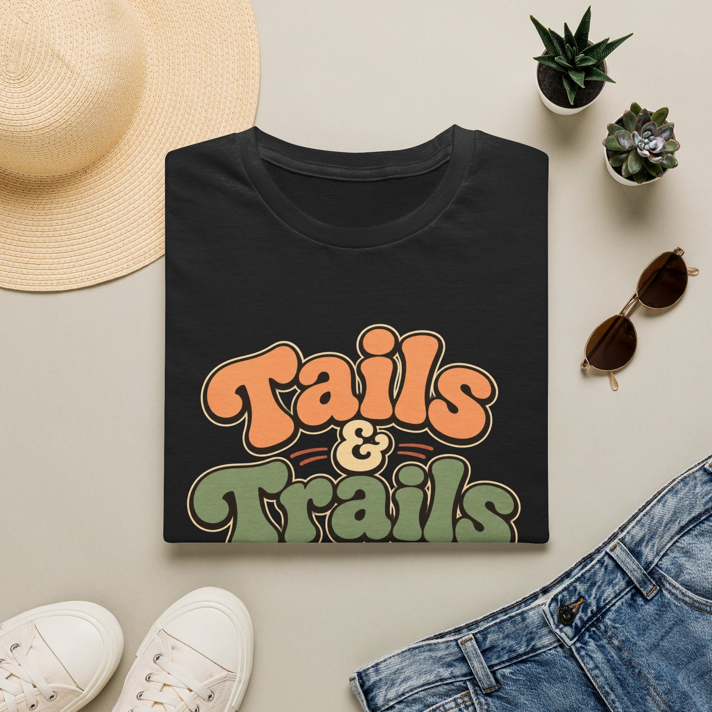 Tails & trails kinda day paw T-Shirt