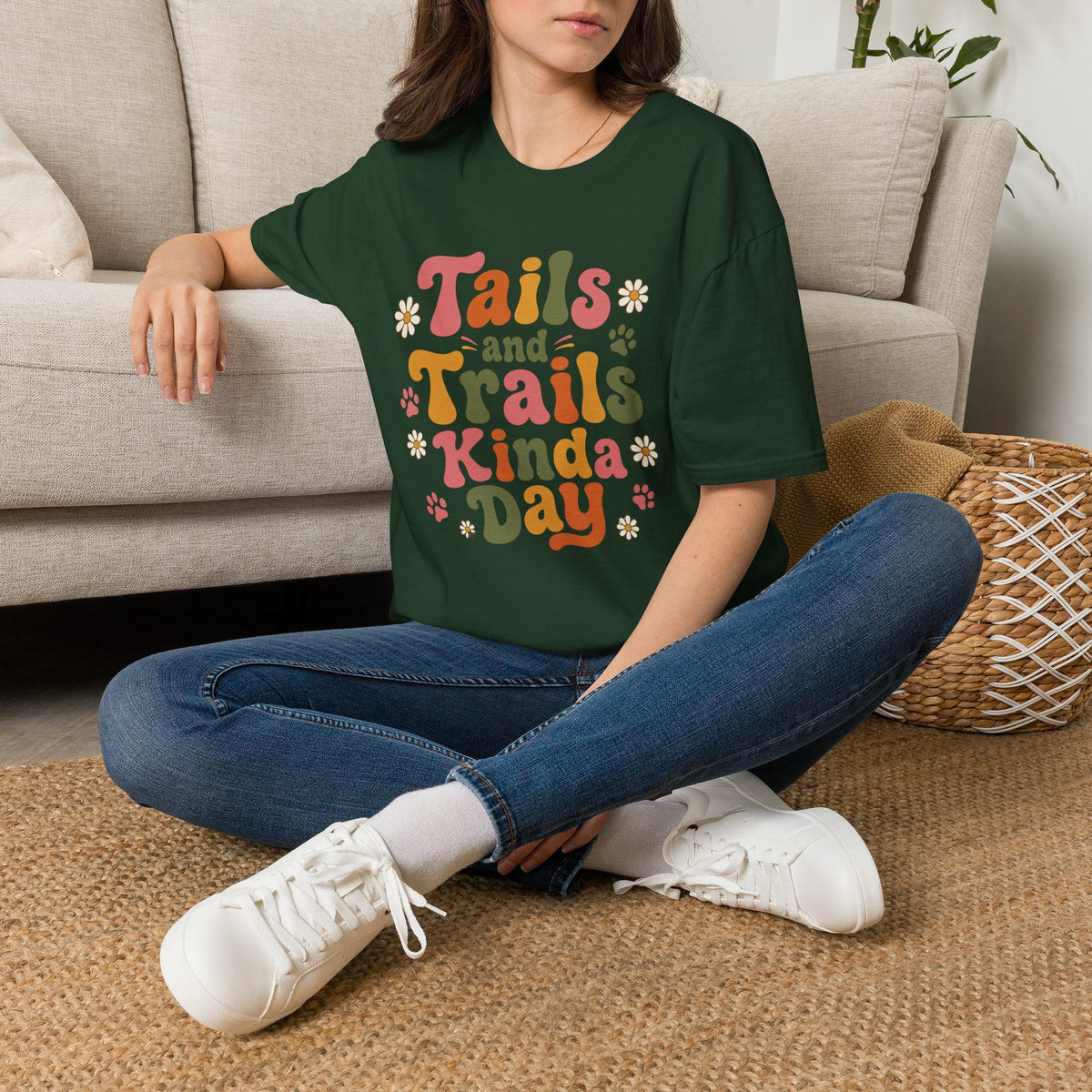 Tails and Trails Kinda Day, Daisy Edition T-Shirt